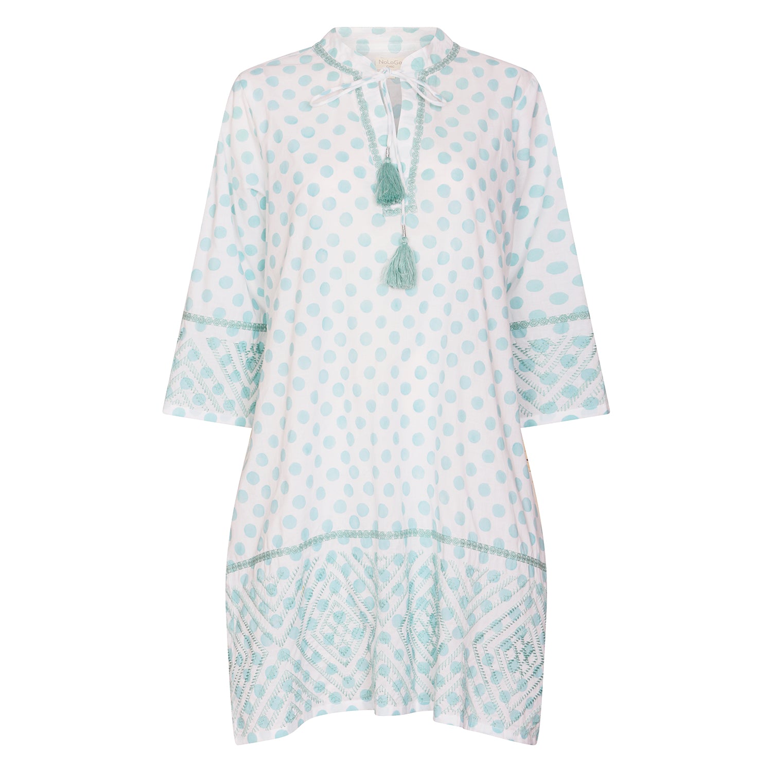 Holiday Block Dress Cotton Blue