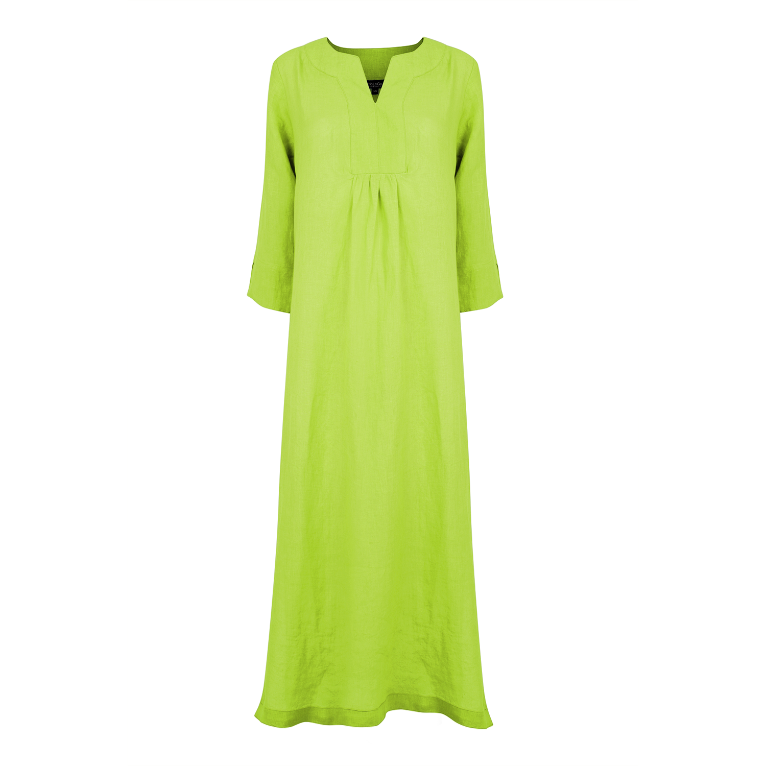 Life Style Linen Maxi Dress - Parrot Green