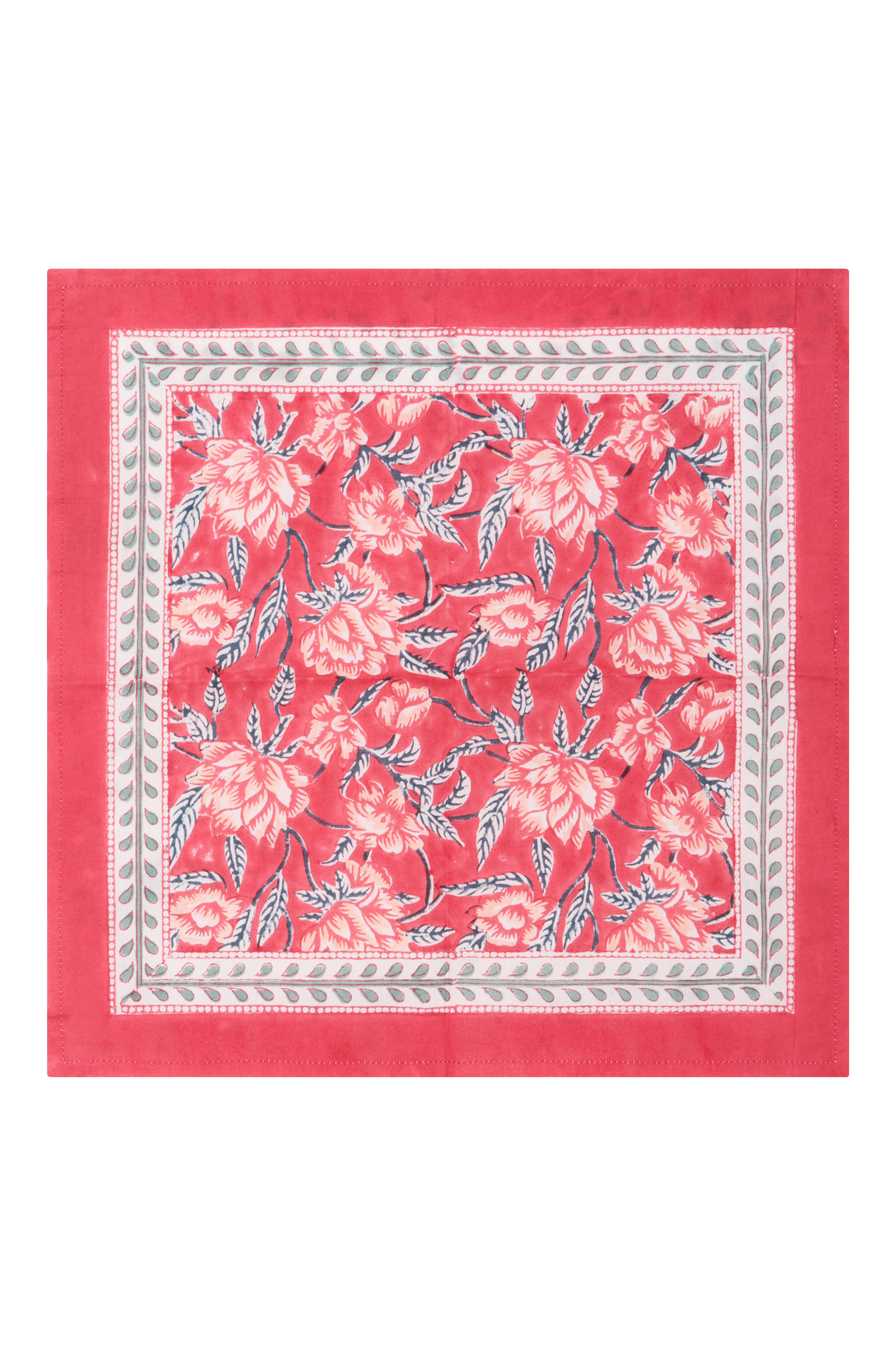 Napkins Pine X 4 Napkin Set Cotton Red One Size