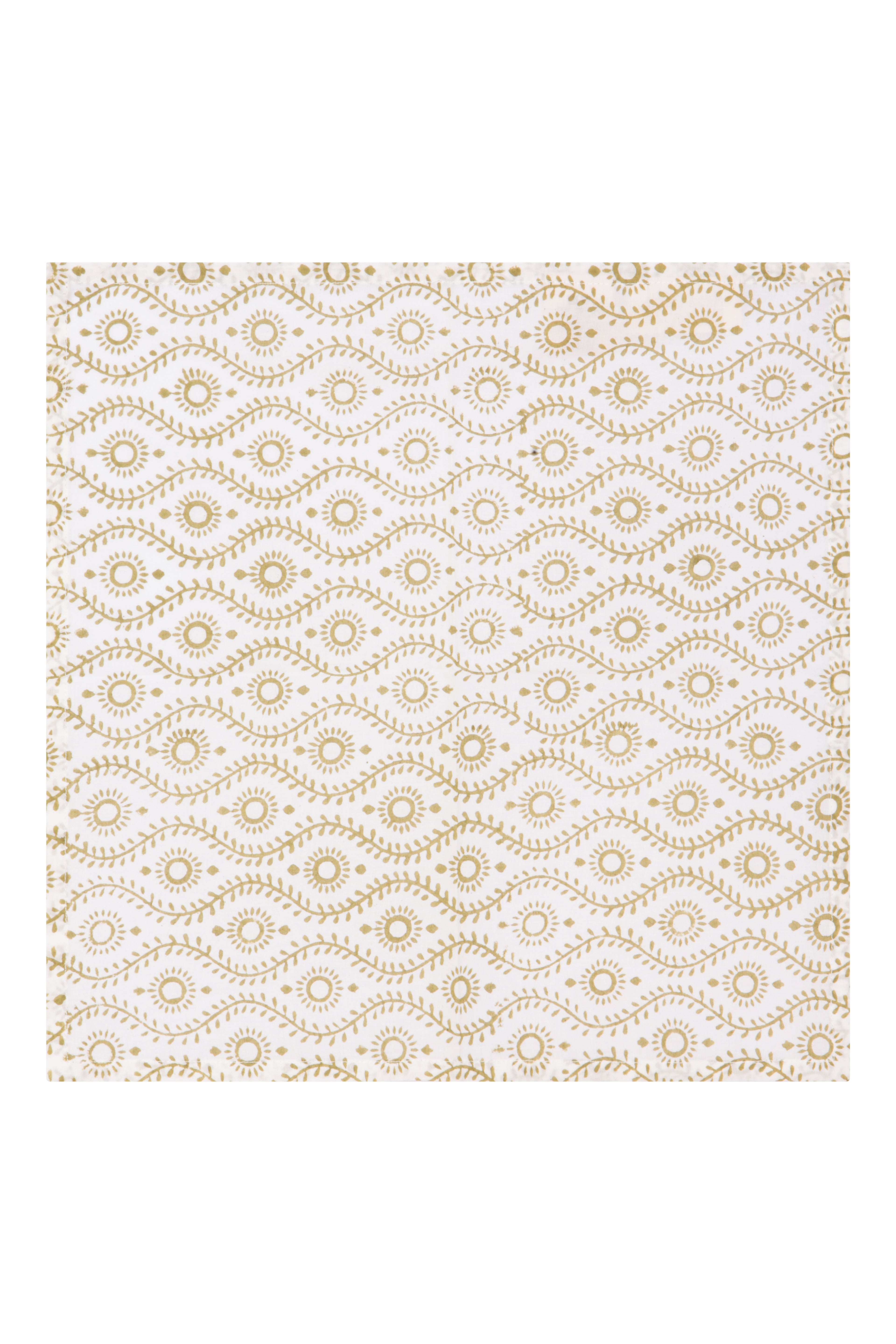 Fresco Stripe Napkins with Wiggle X 4 Napkin Set Cotton Olive One Size