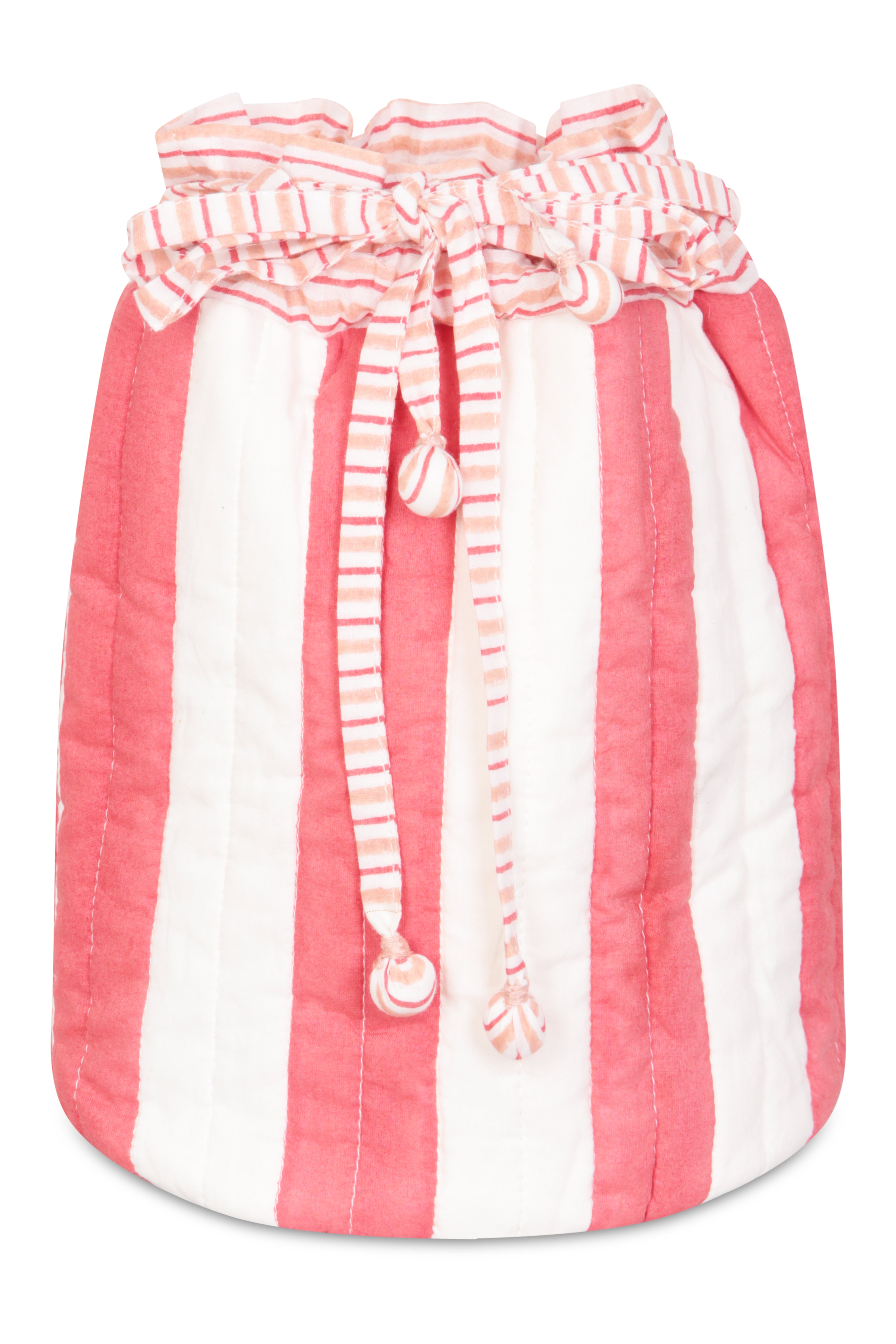 Retreat Broad Stripe Washbag Washbag Cotton Coral-Red One Size
