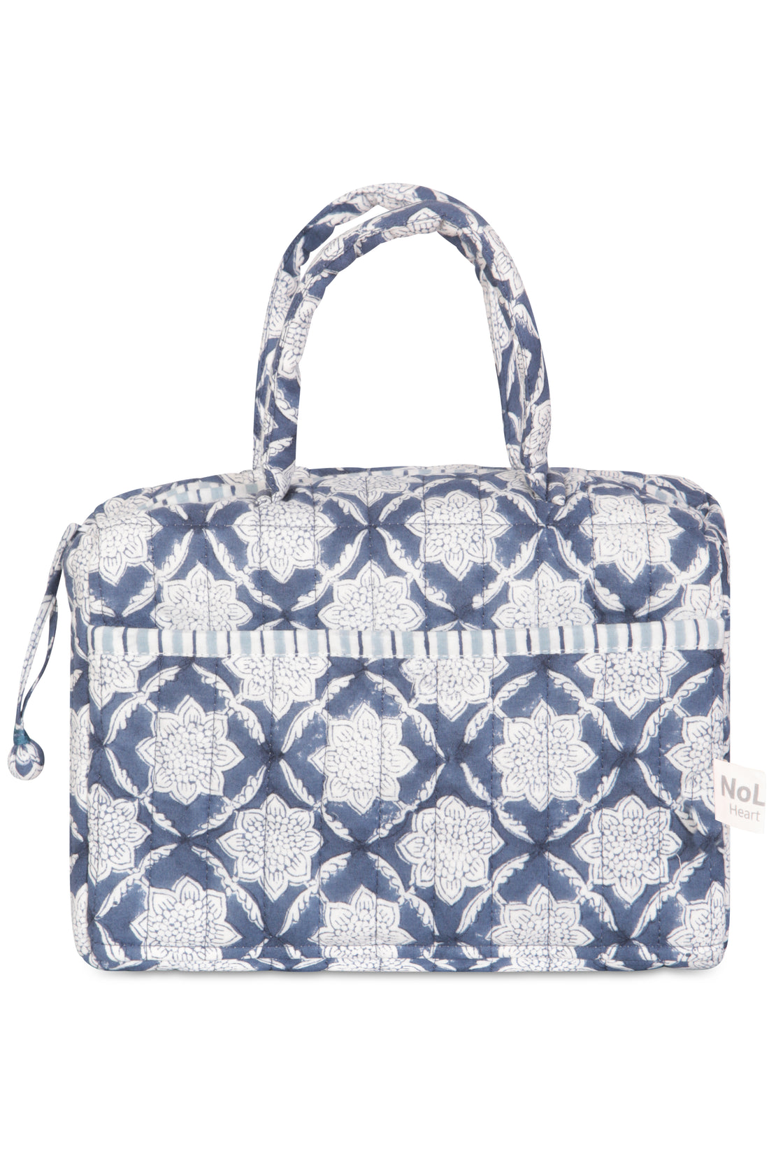 Freya Handle Washbag Washbag Cotton Indigo One Size