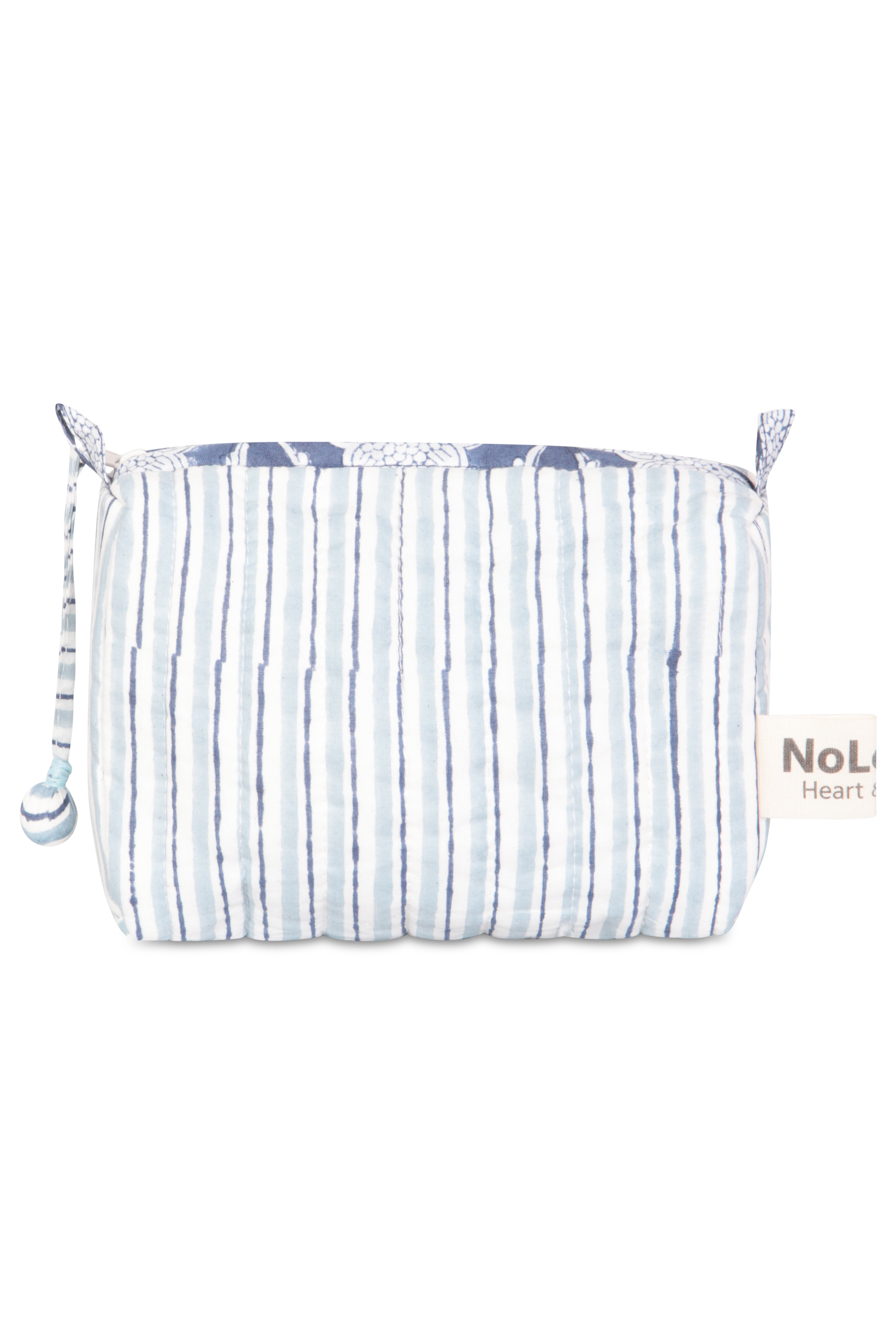 Multi Stripe Mini Bag Washbag Cotton Indigo One Size