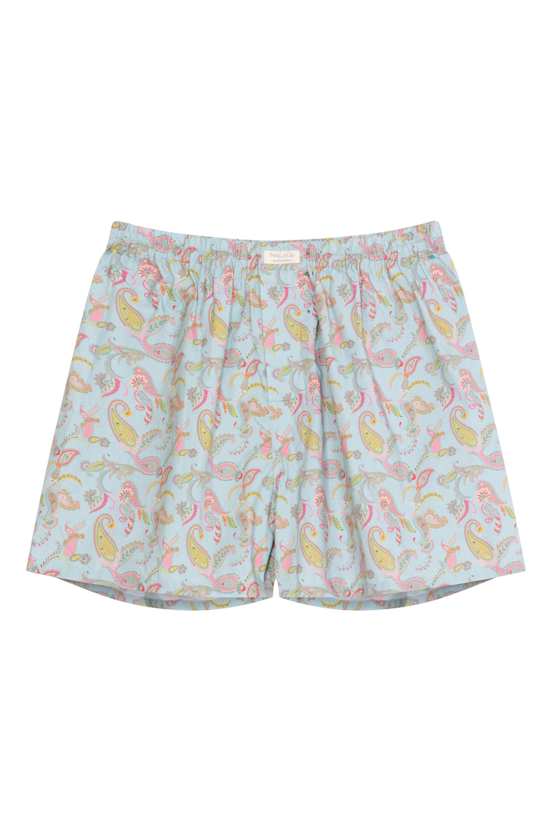 Paisley Print Boxers Boxer Short Cotton Dusty Blue