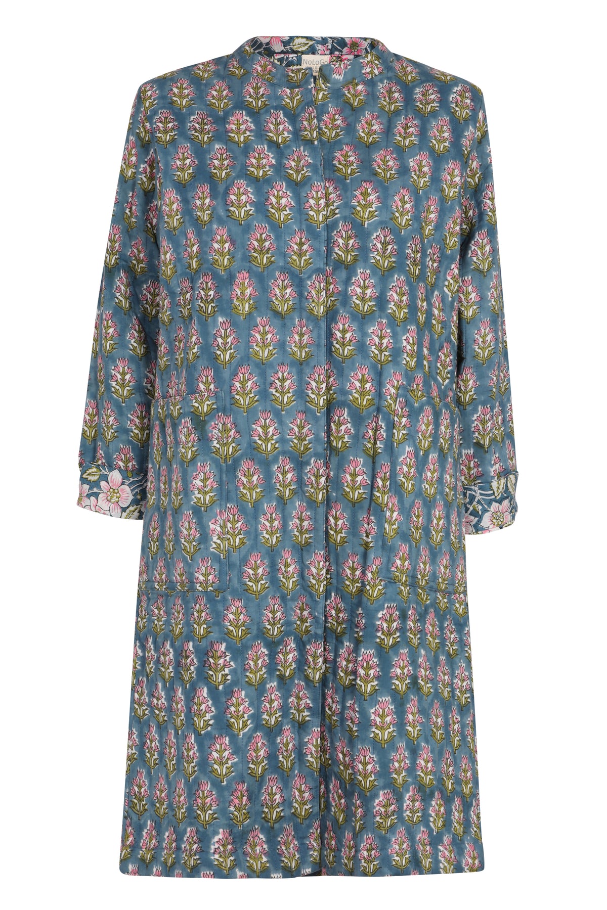 Quilted Burford Coat - Inky-green