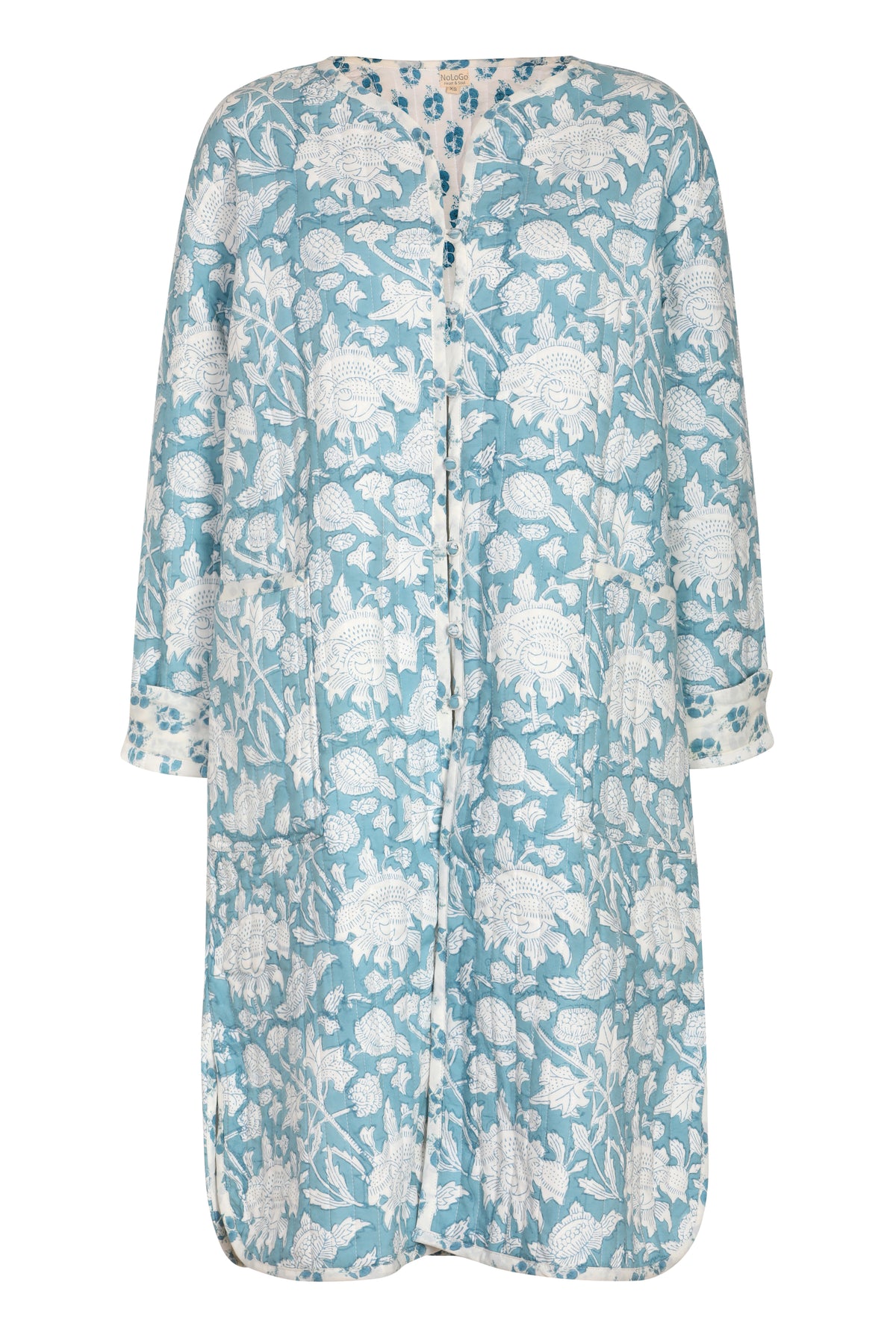 Luxury Quilted Connecticut Robe - De Nimes Blue