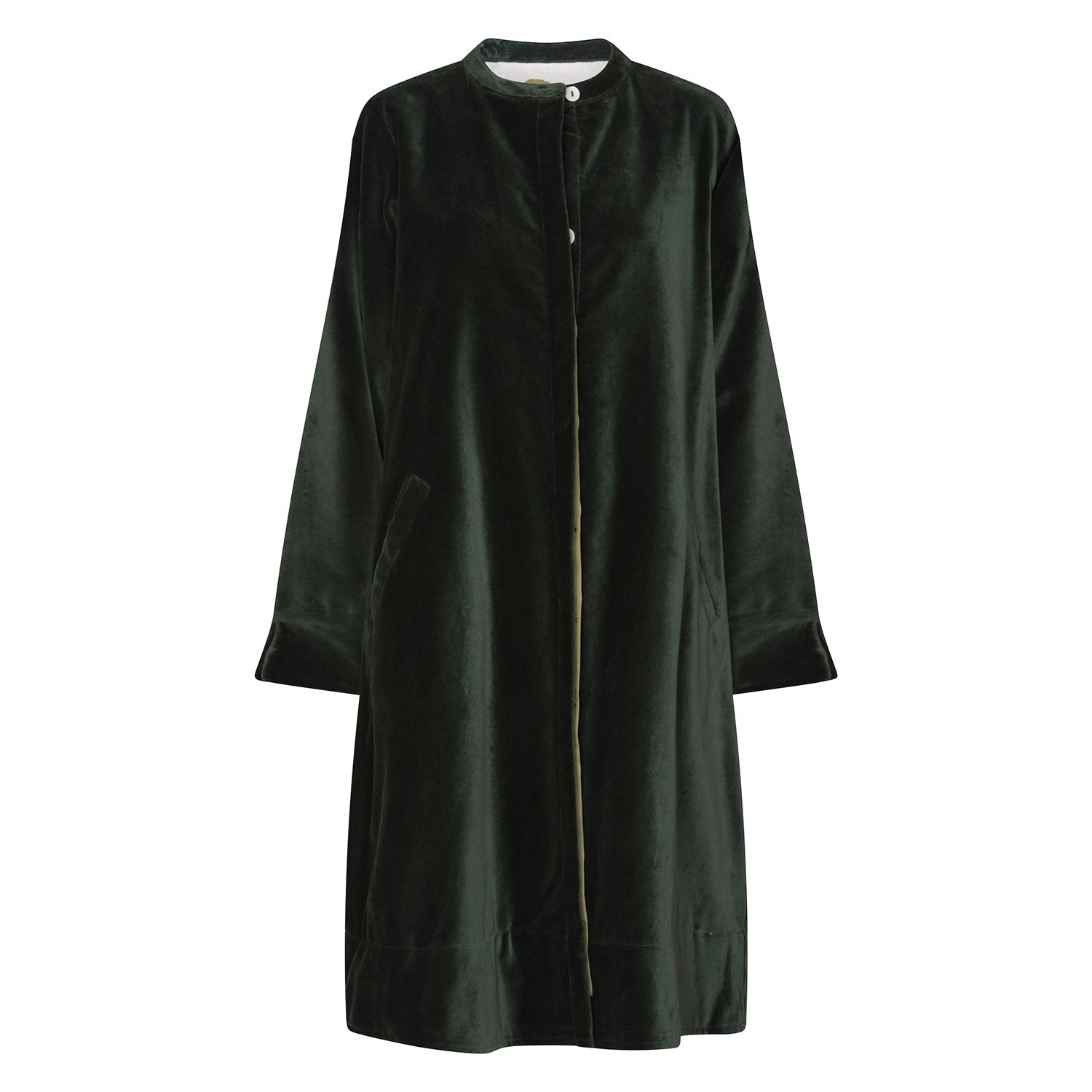 Velvet Super Mix Coat - Forest Green