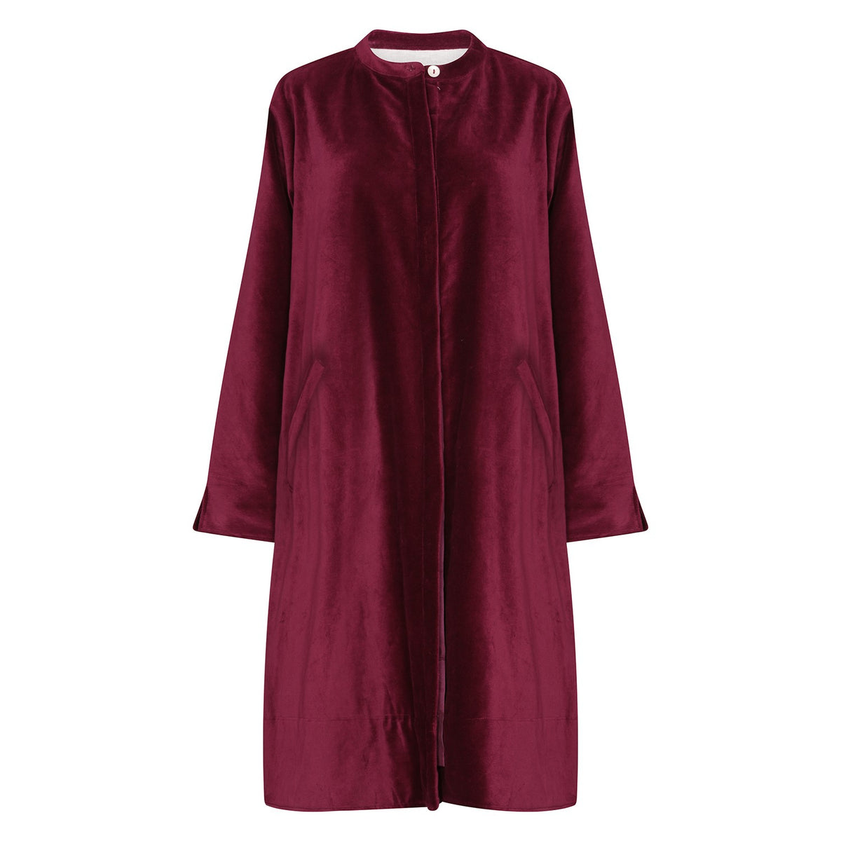 Velvet Super Mix Coat Dress Cassis