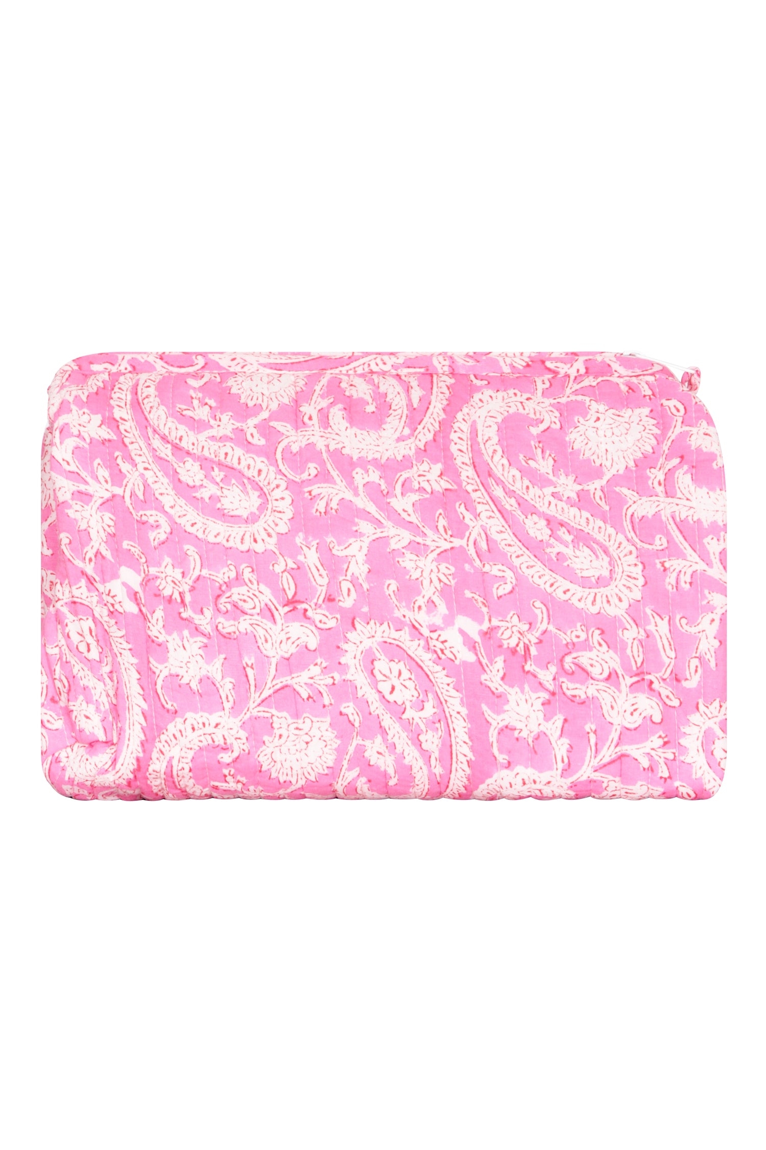 Hand Block Printed Kimono Robe - Pink Paisley