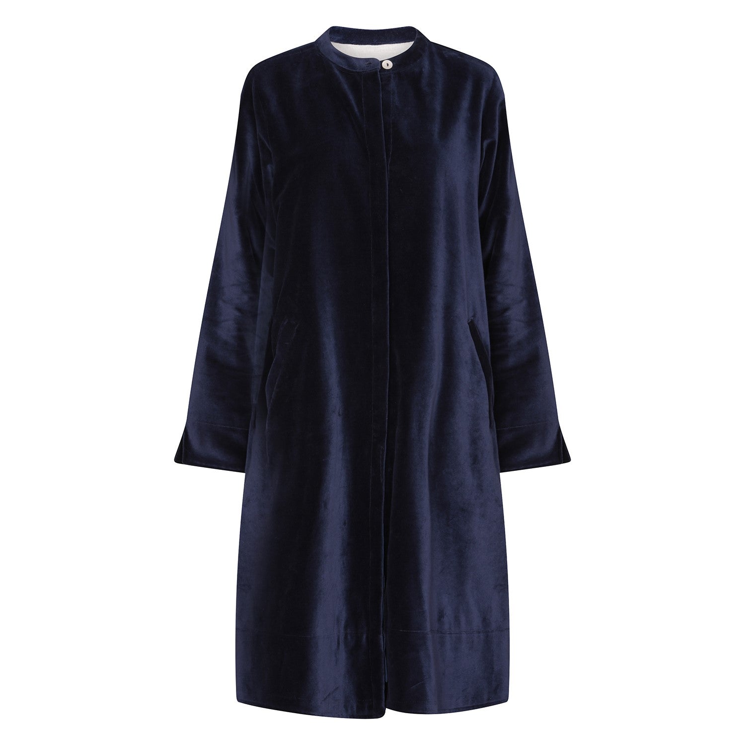 Velvet Super Mix Coat - Navy