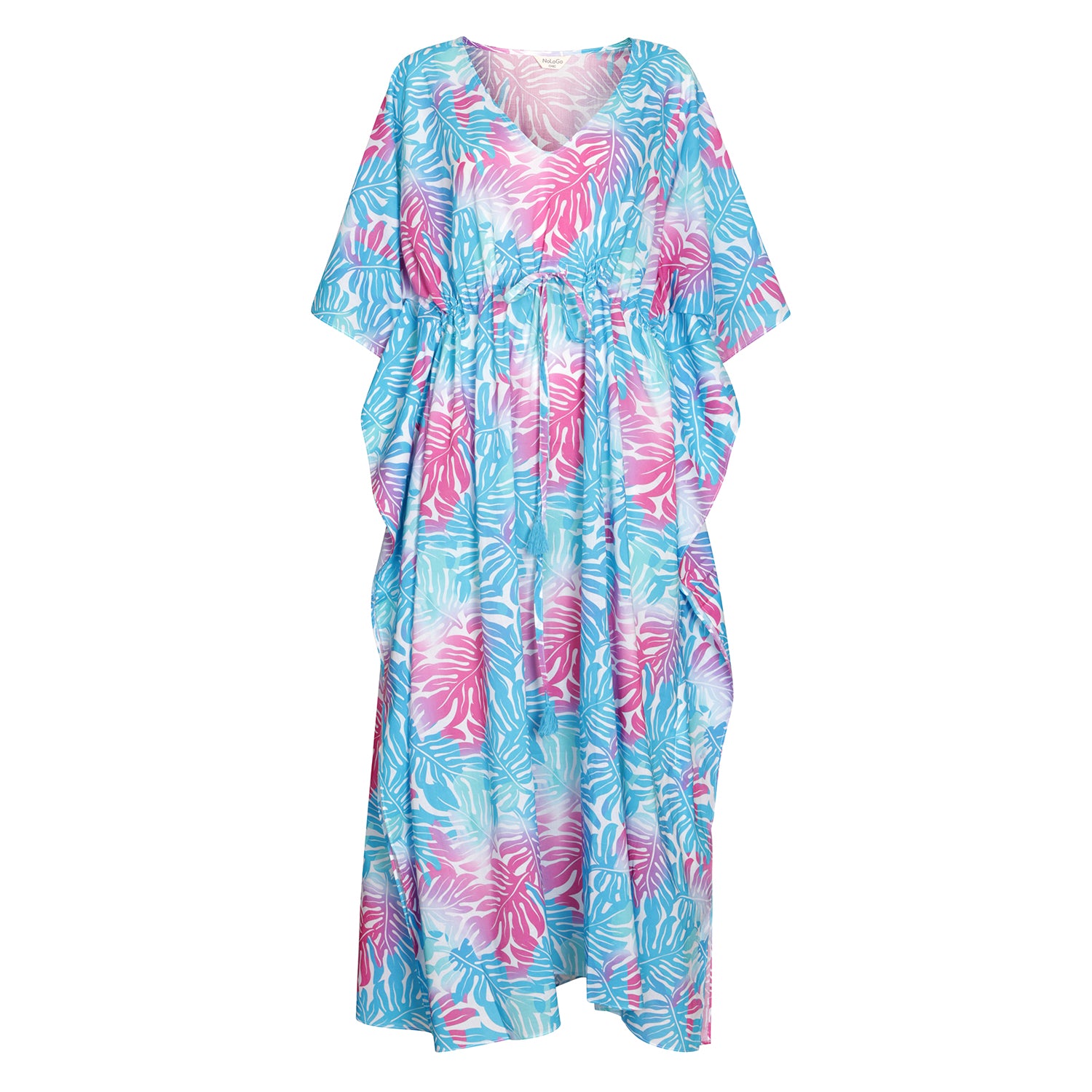 Coral Waters Kaftan Cotton One Size