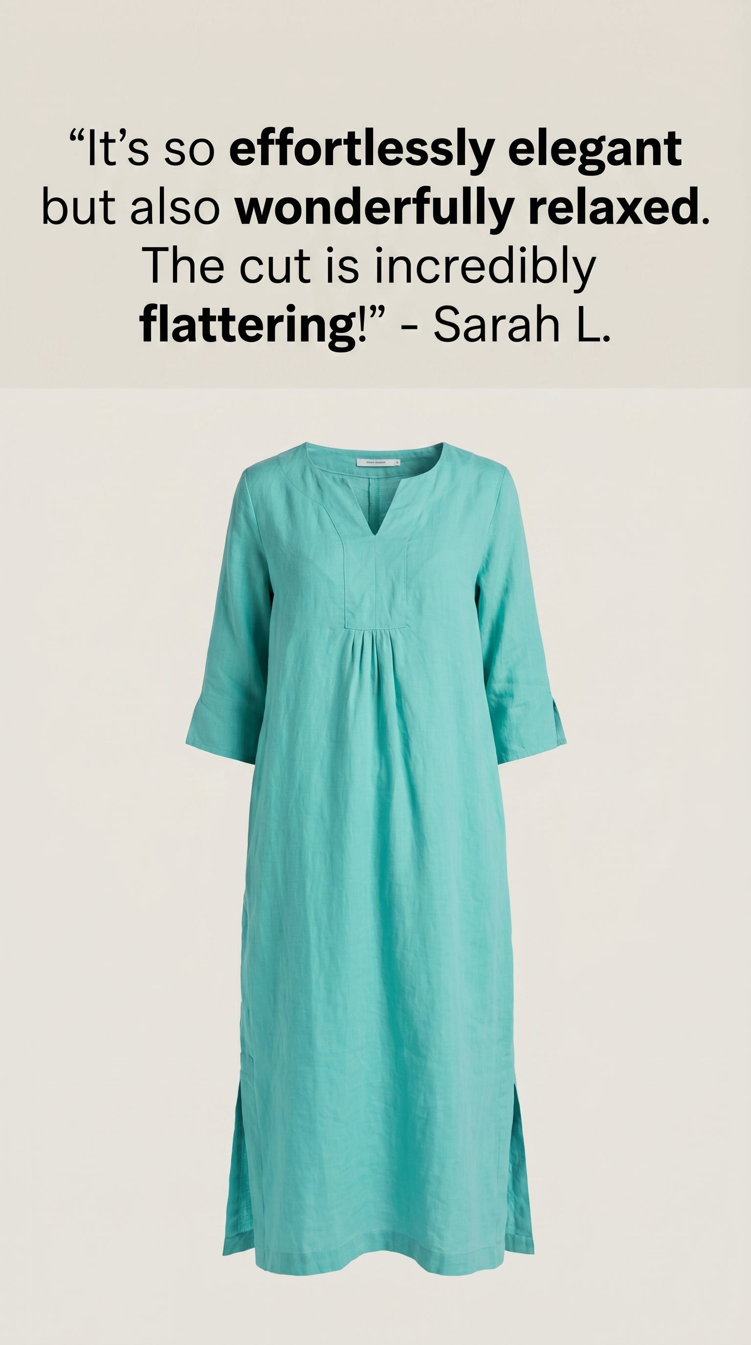 Life Style Linen Maxi Dress - Aqua Blue