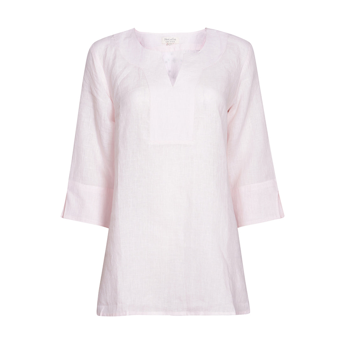 Life Style Linen Top - Shell Pink