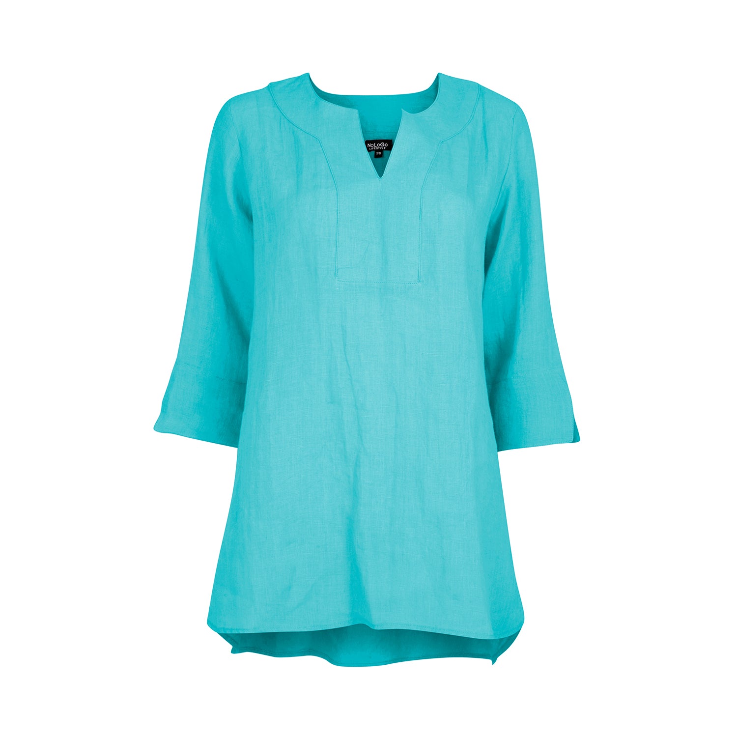 Life Style Linen Top Tiffany Blue