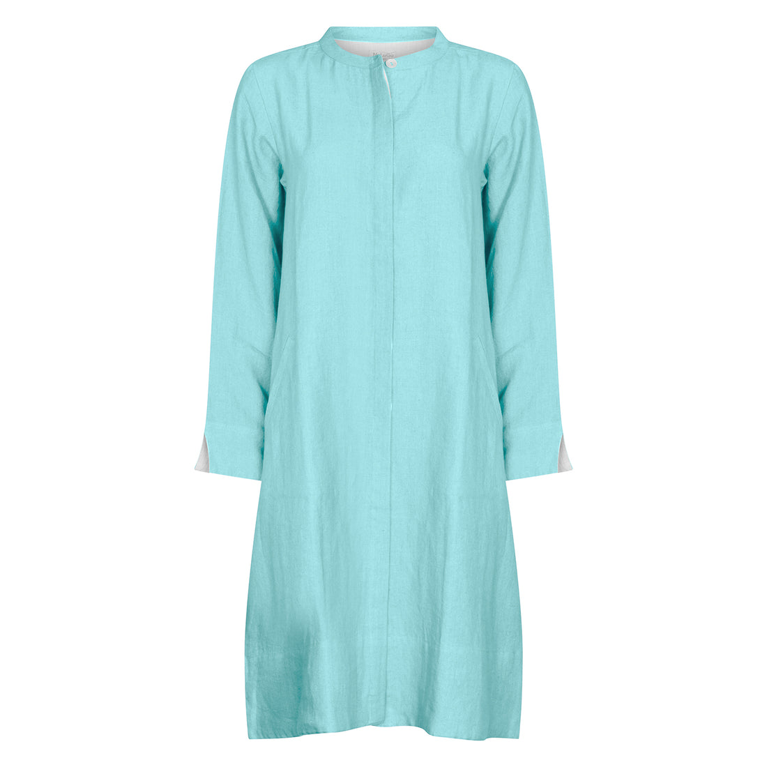 Super Mix Coat Dress Linen Blue Glow