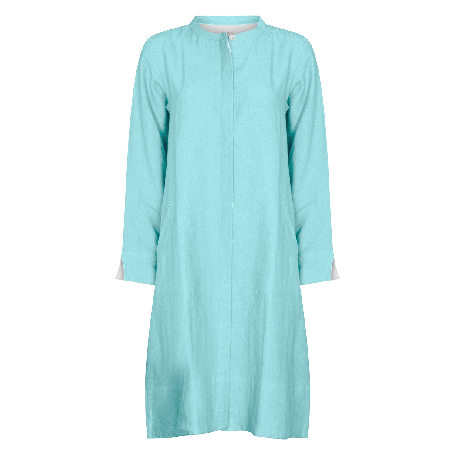 Super Mix Coat Dress Linen Blue Glow