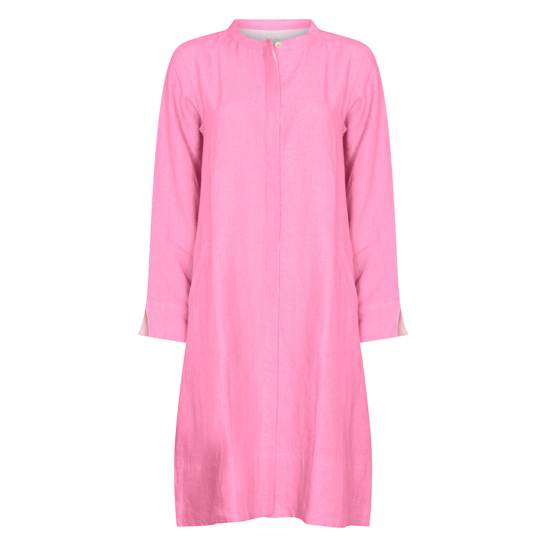 Super Mix Coat Dress Linen Raspberry