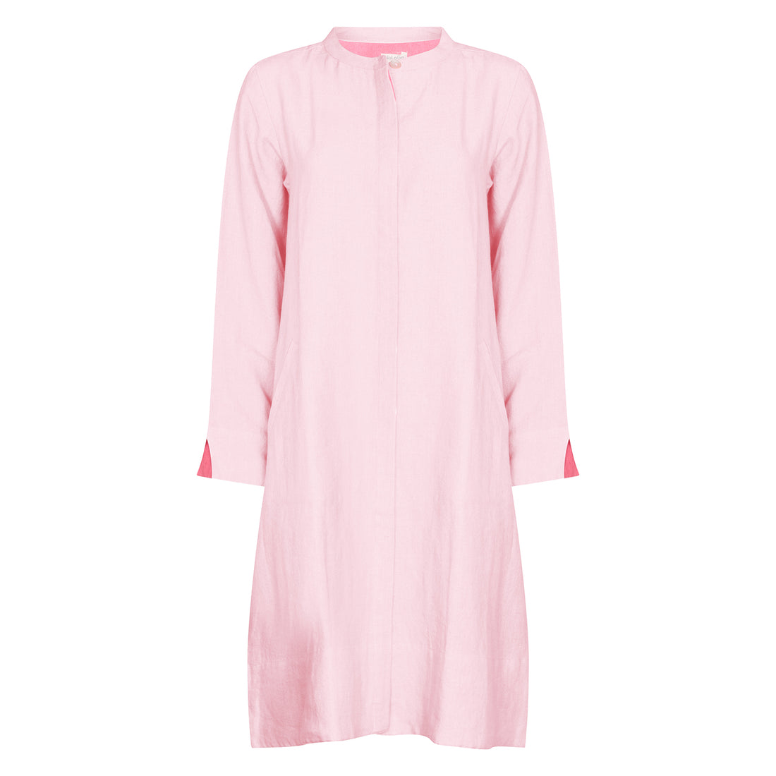 Super Mix Coat Dress Linen Shell Pink
