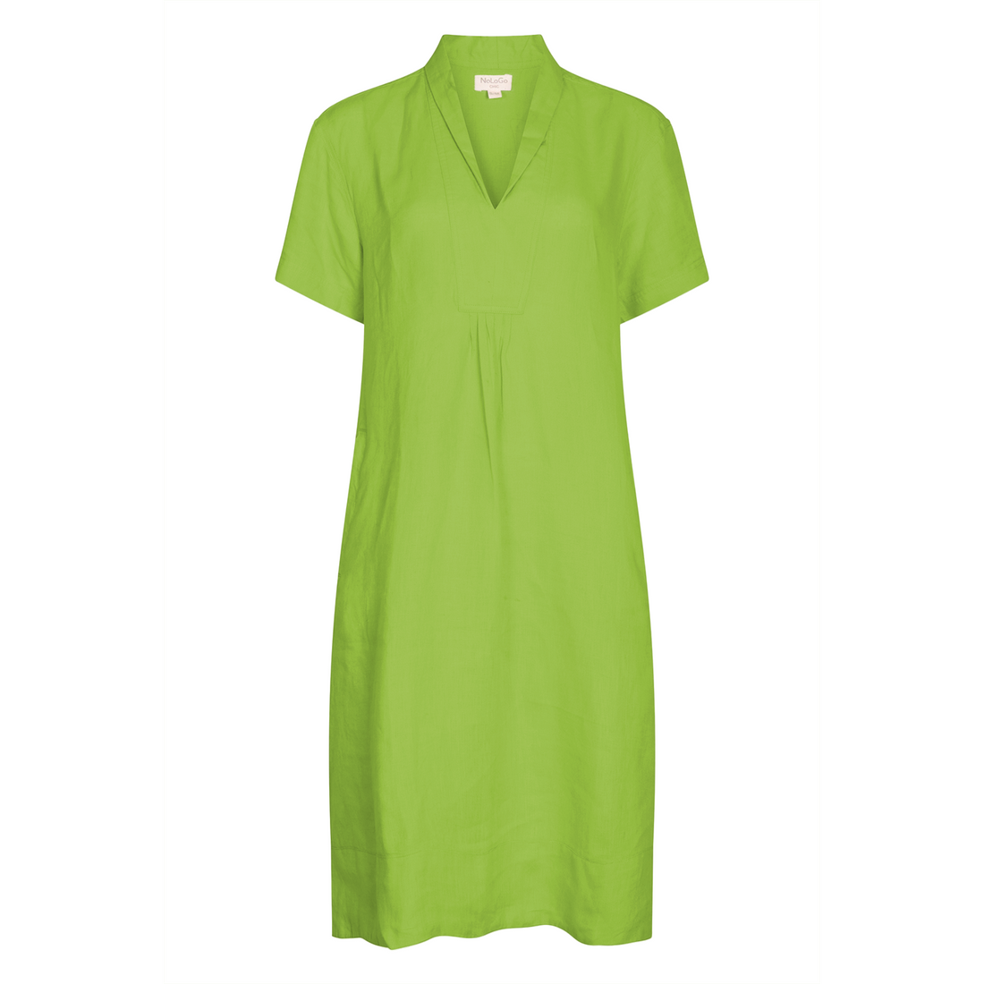 Elodie Short Sleeve Tunic Dress Linen - Pomona Lime
