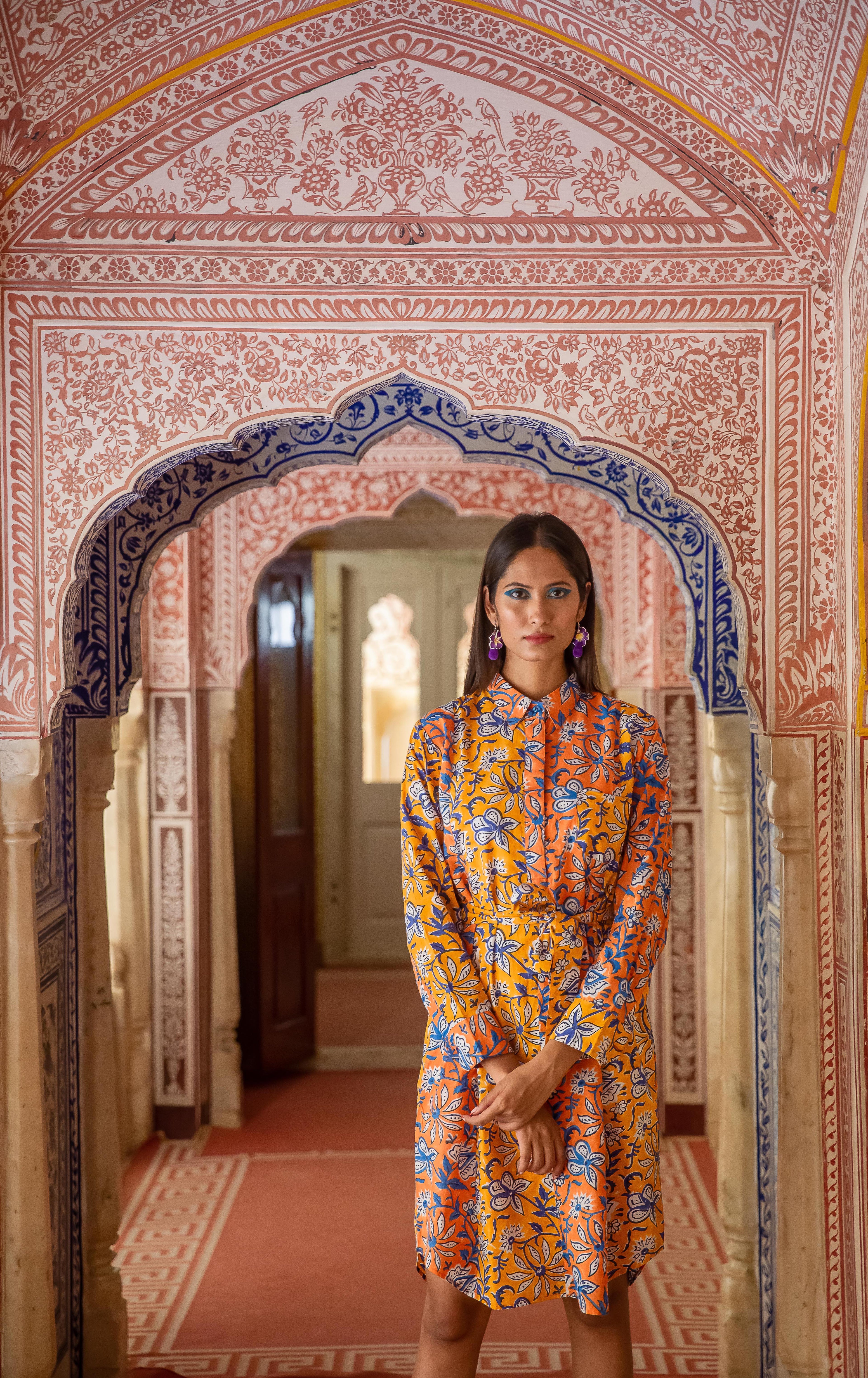 Mix Match Shirtdress Cotton Multi Citrus