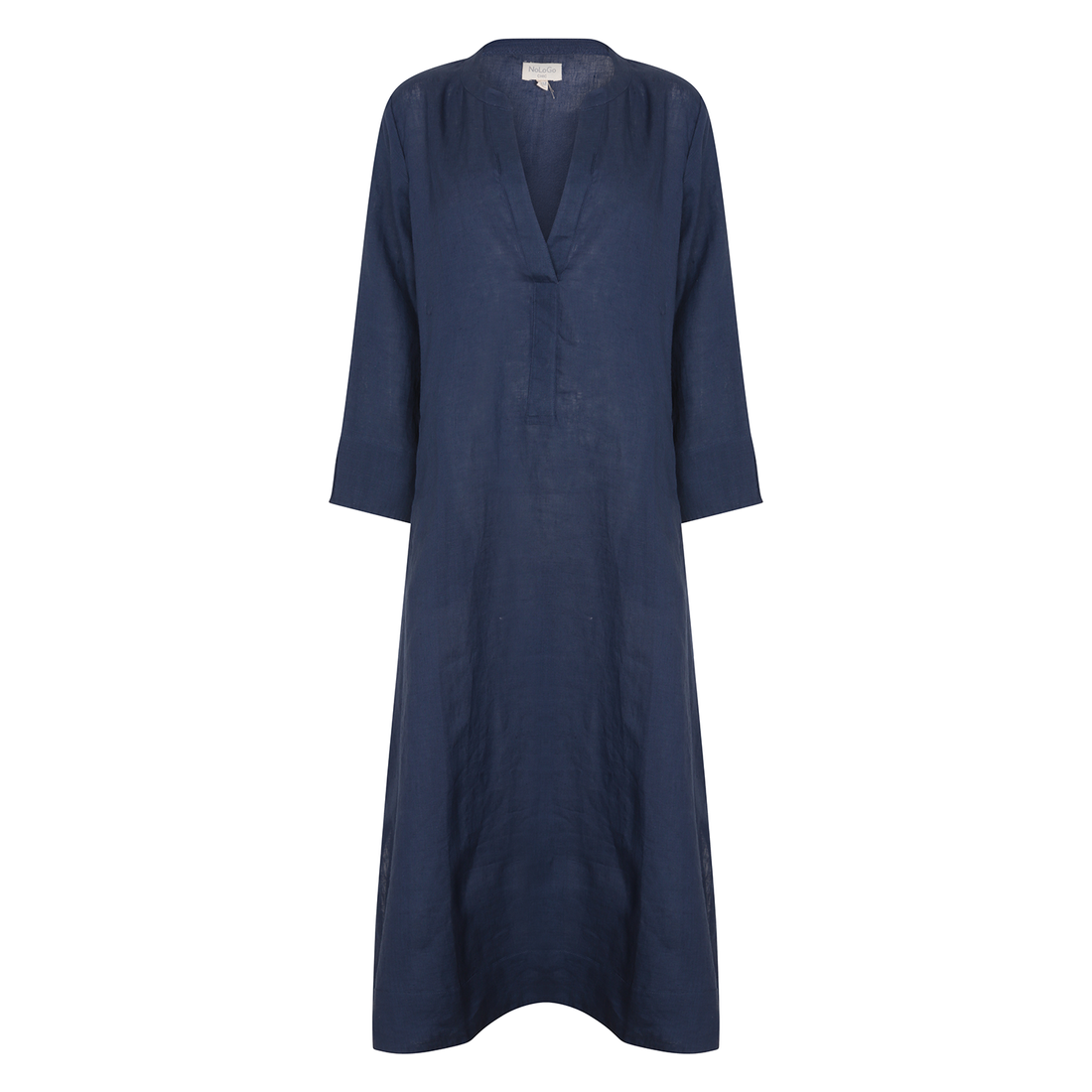 Plain Dyed Kaftan Linen - Navy