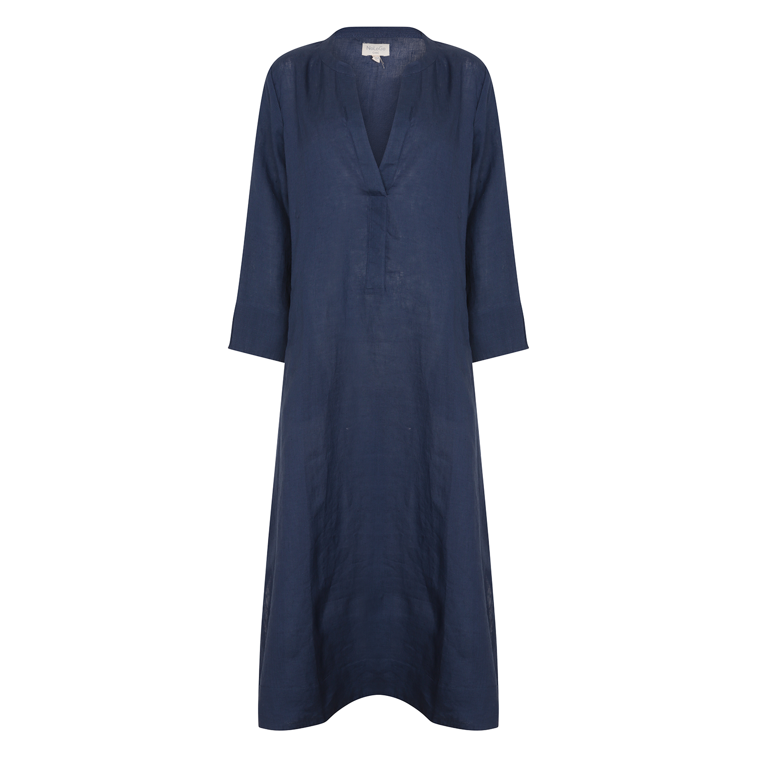 Plain Dyed Kaftan Linen - Navy