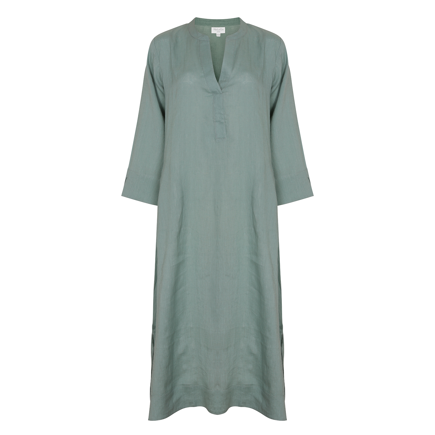 Plain Dyed Kaftan Linen - Sage Green