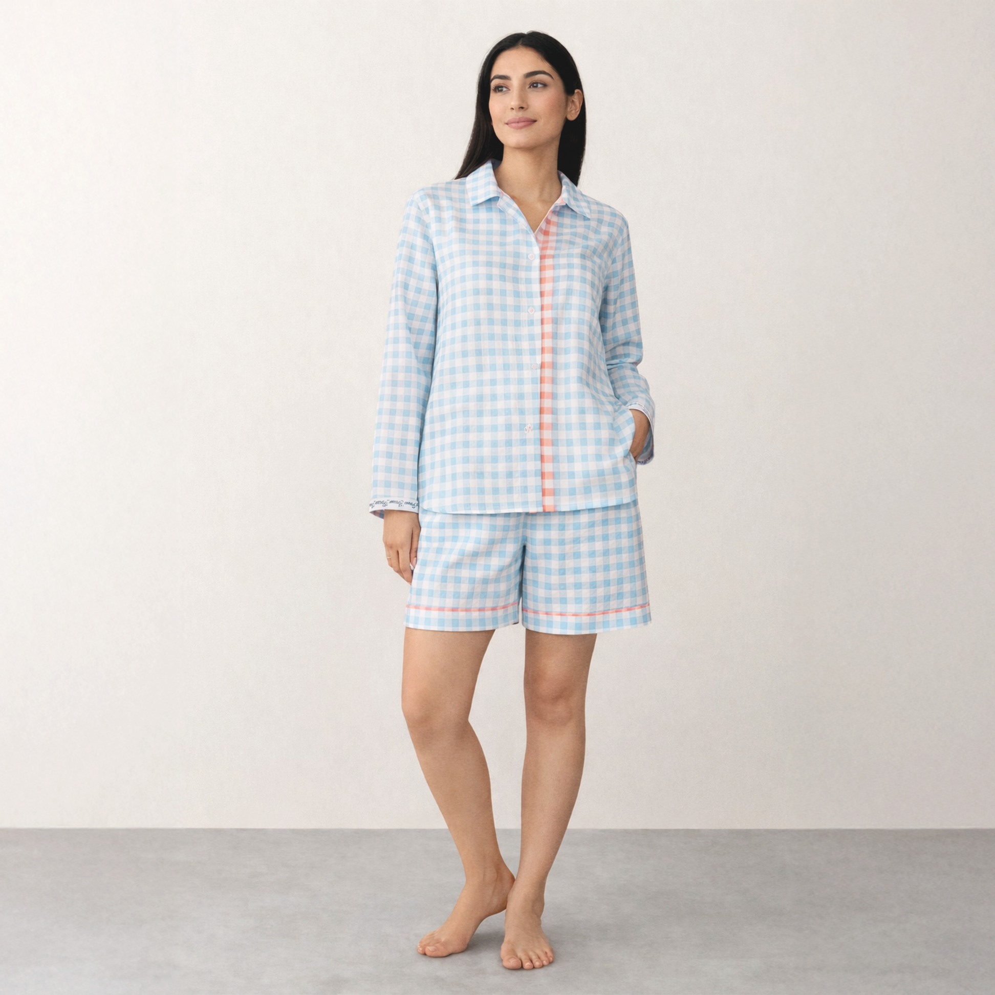 Gingham Set Woman&