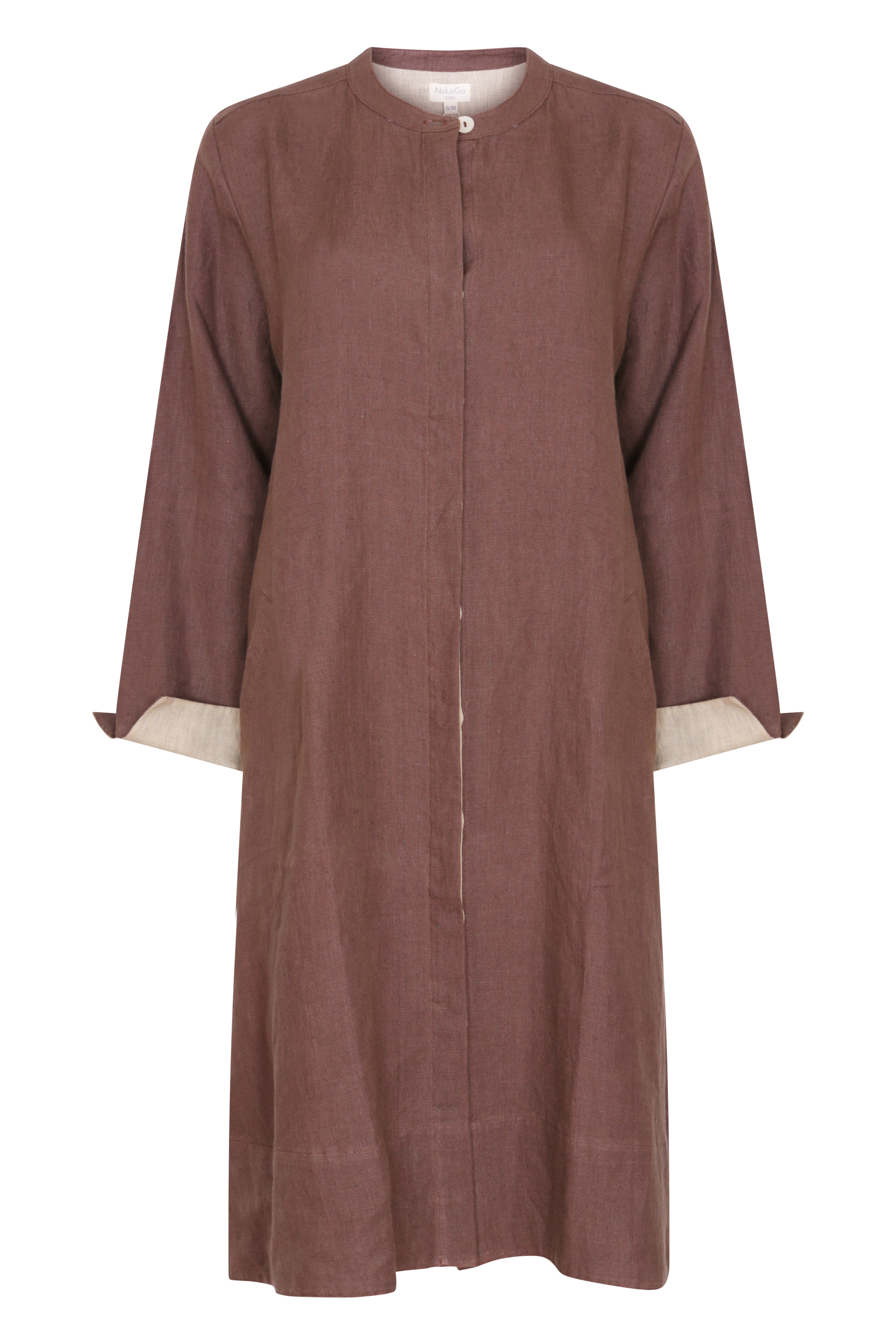 Super Mix Coat Dress - Mocha