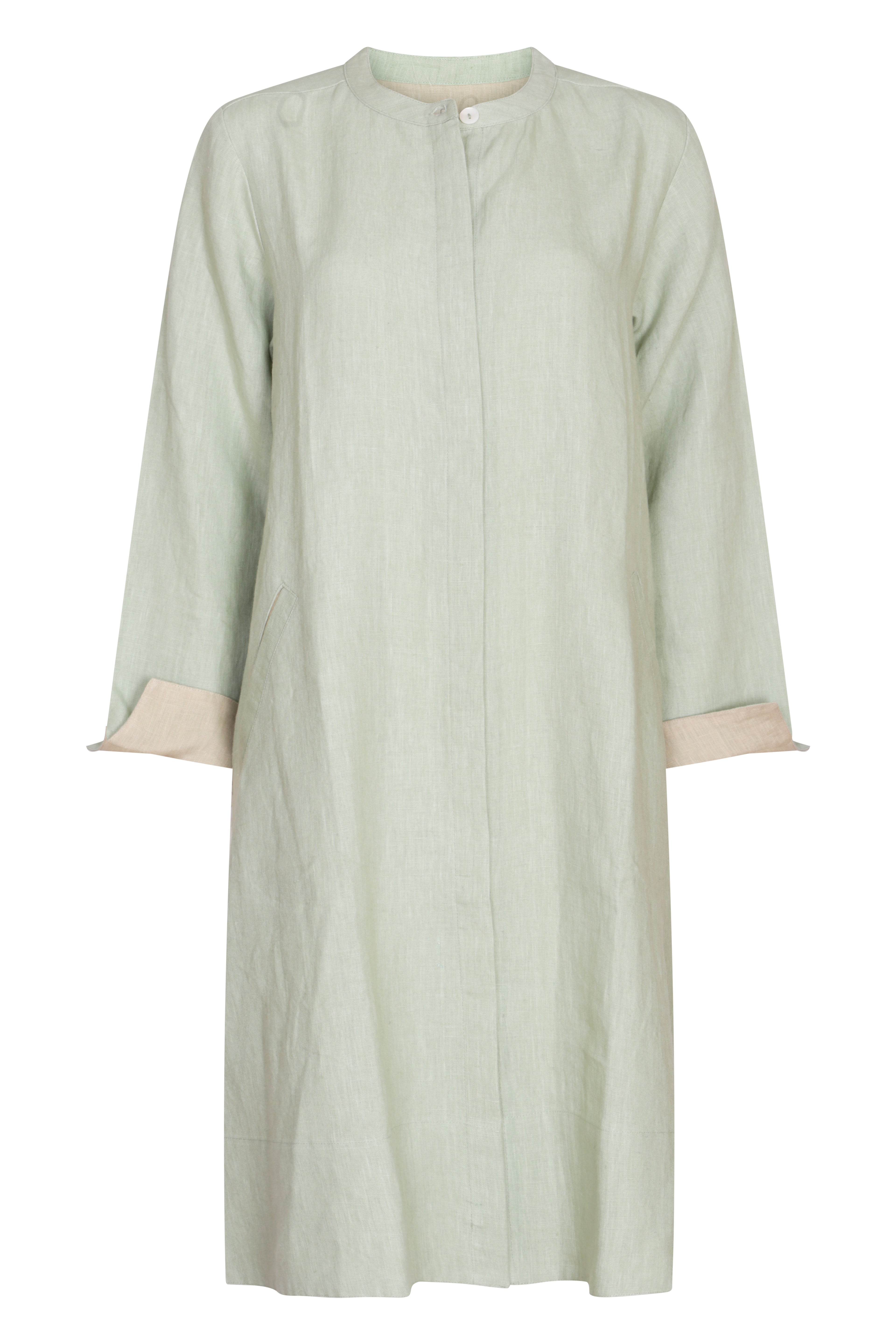Super Mix Coat Dress - Sage