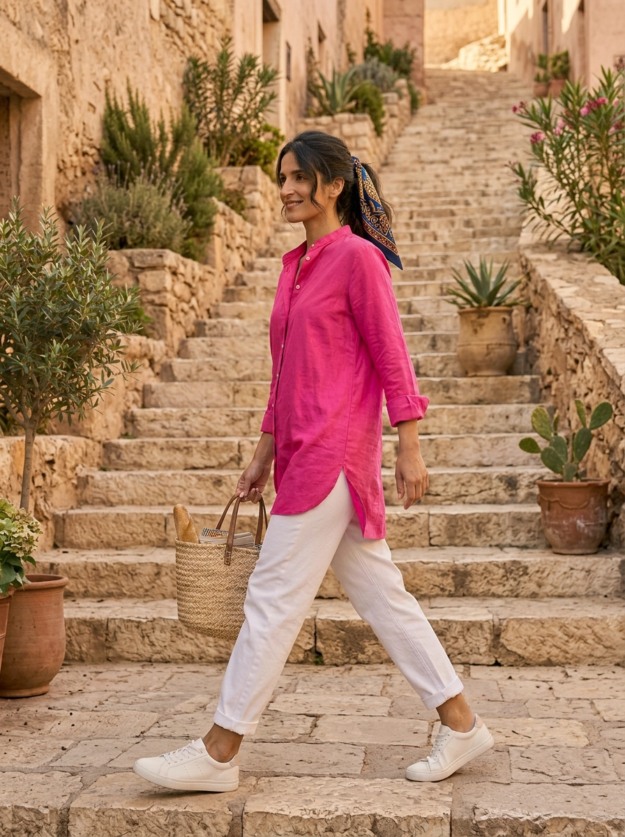 Malabar Oversized Shirt - Pink