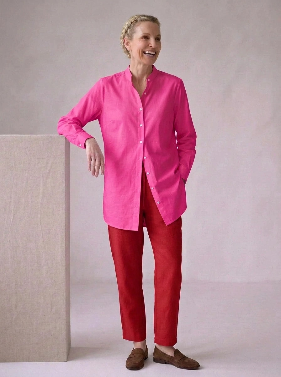Garment Washed Trouser - Rosehip