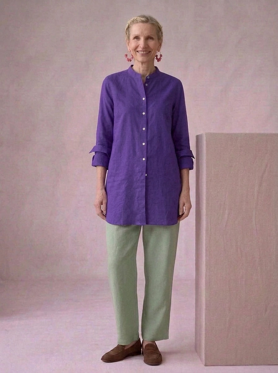 Malabar Oversized Shirt - Violet