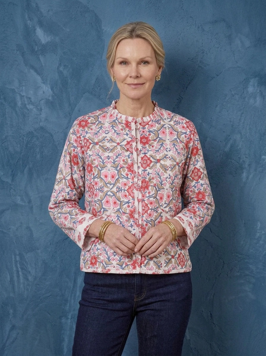 Luxury Quilted Chelsea Jacket - Muti Rose Pink