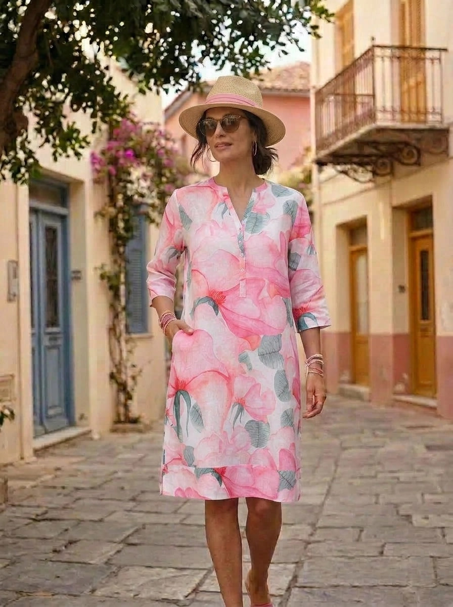 Blooming Rose Classic Tunic Dress
