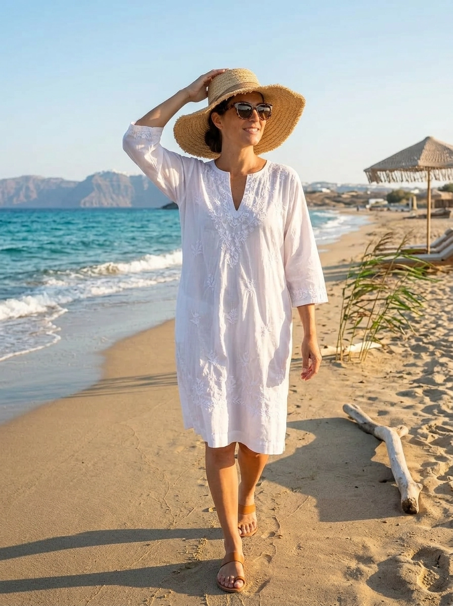 Valentina - Hand Embroidered Tunic Dress