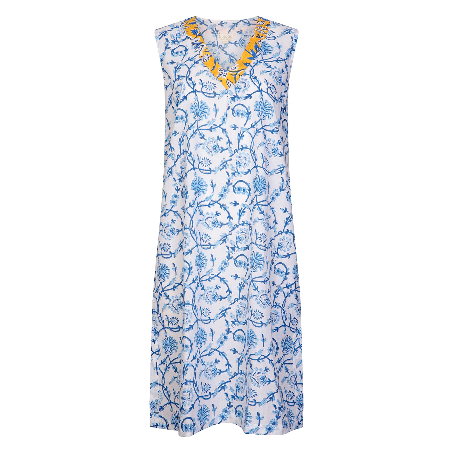 Rosebud Nightdress Cotton Indigo