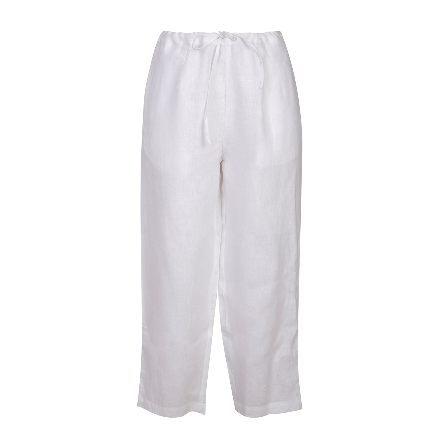 Life Style Plain Trouser Linen White