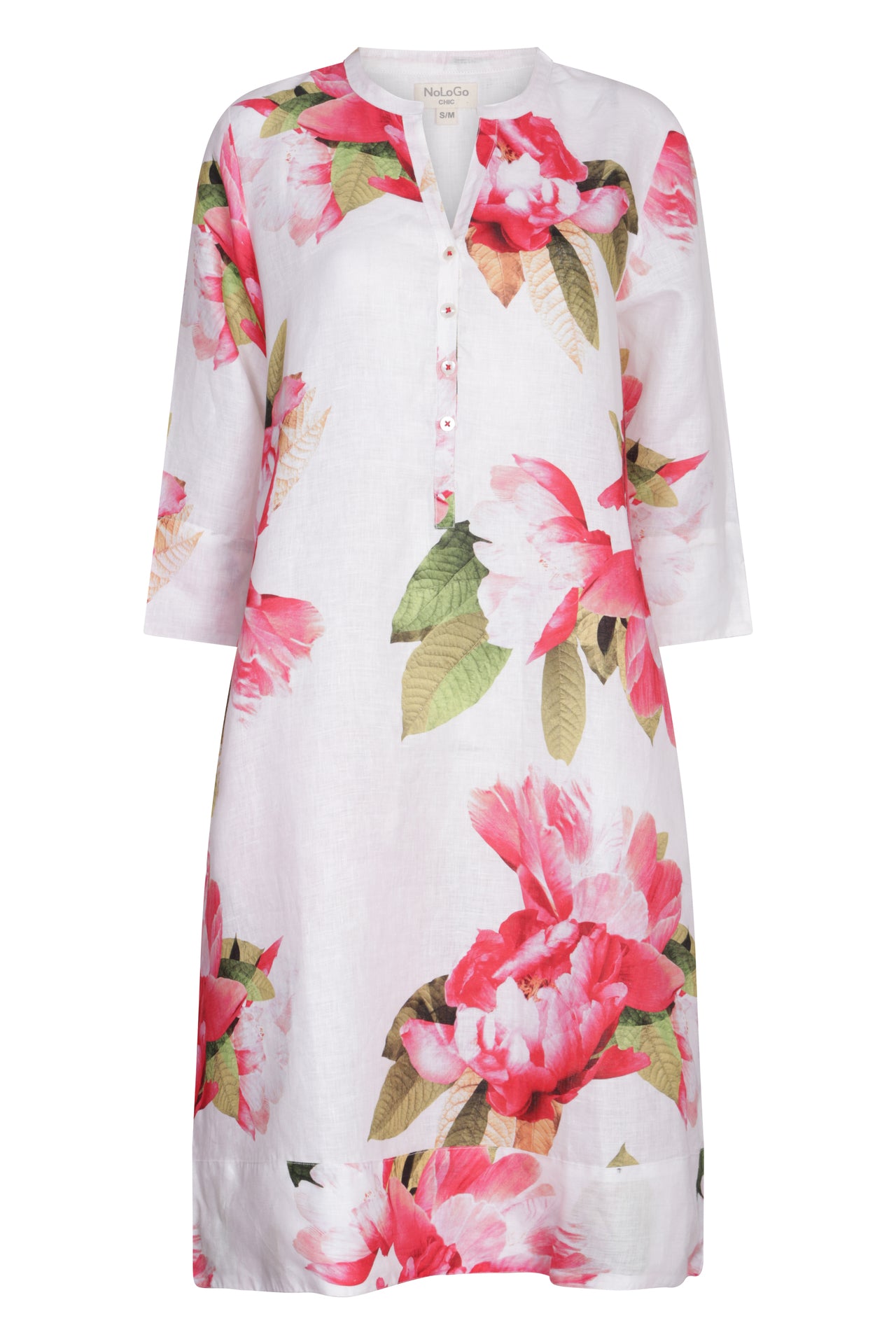 Peony PRINT Linen Tunic Dress-