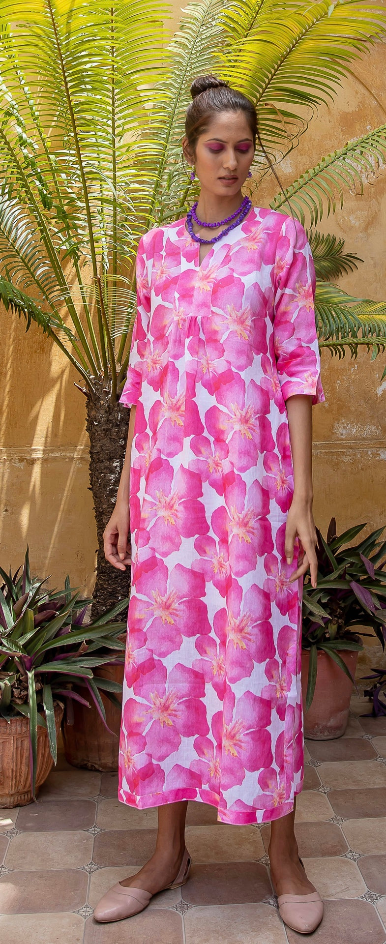 MAXI Dress - Oleander Pink