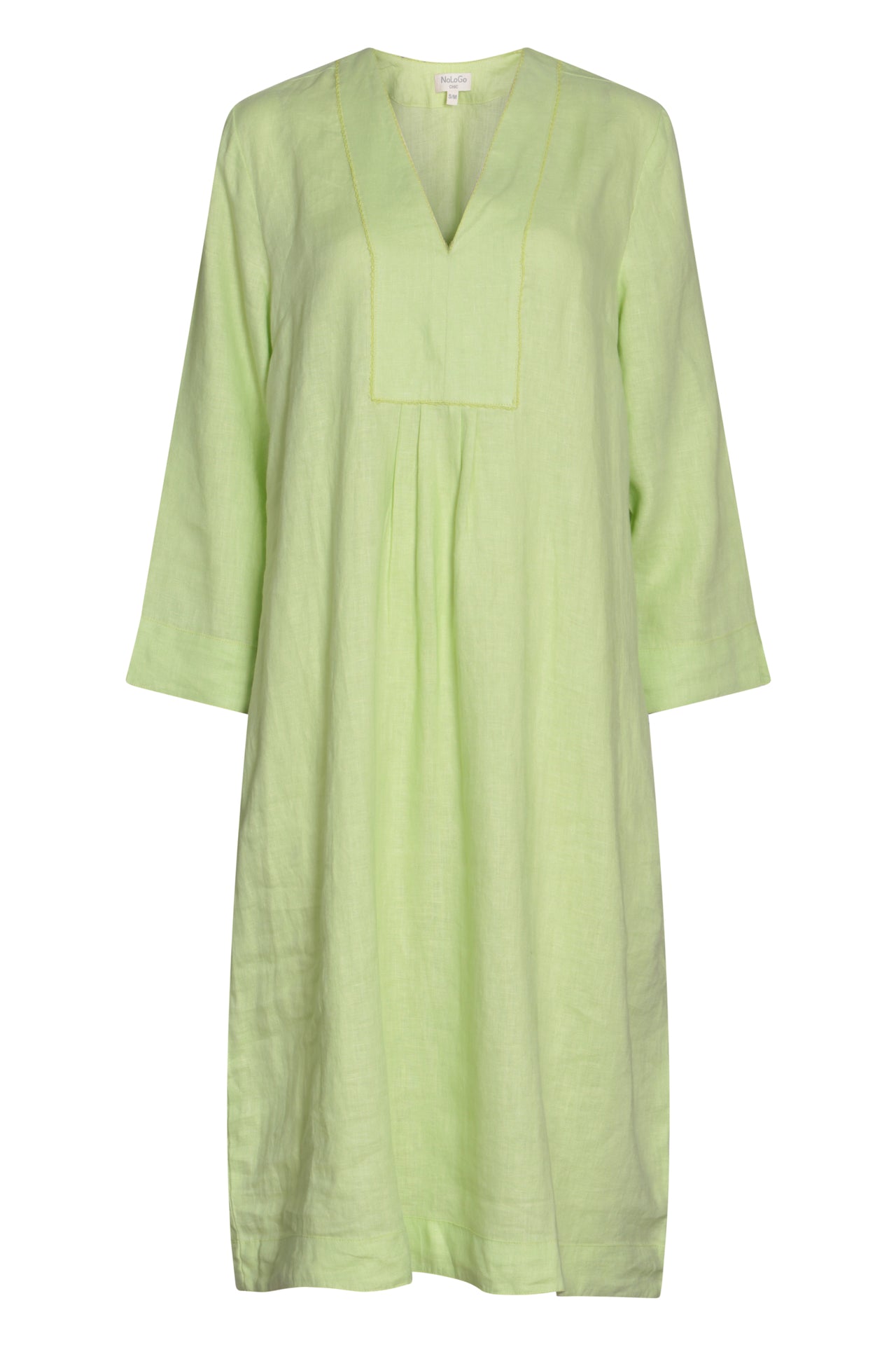 Picot Midi Dress Linen - Cocoa