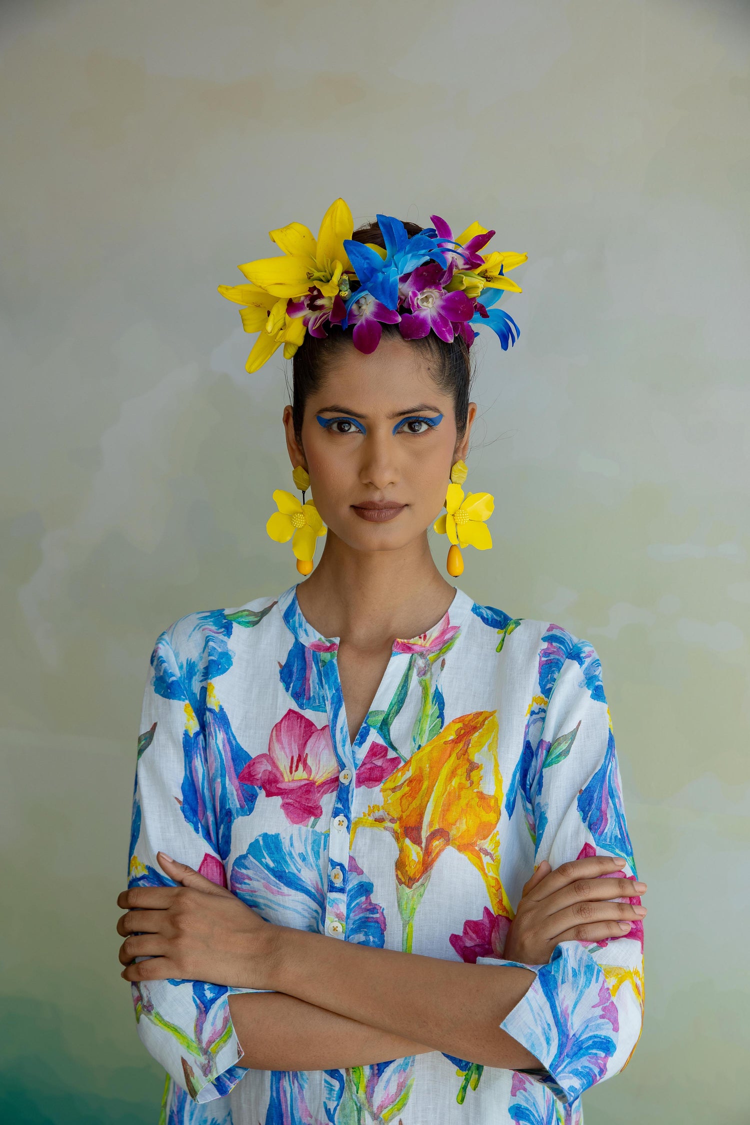 Dream-Catcher Embroidered Linen Tunic Dresses