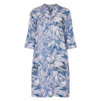 Indian Art Tunic Dress - Indigo