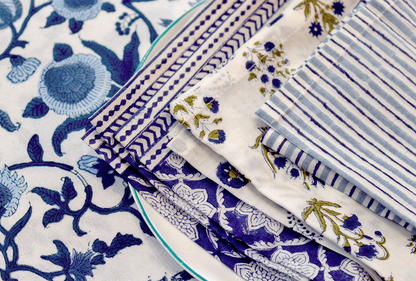 Fresco Stripe Napkins Multi Stripe X 4 Napkin Set Cotton Indigo One Size