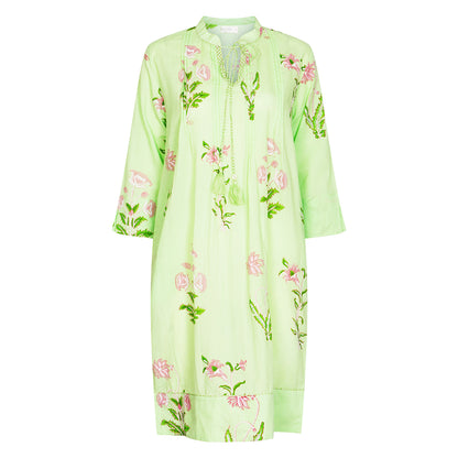 Botanical Tassel Kurta Cotton - Sweet Lime