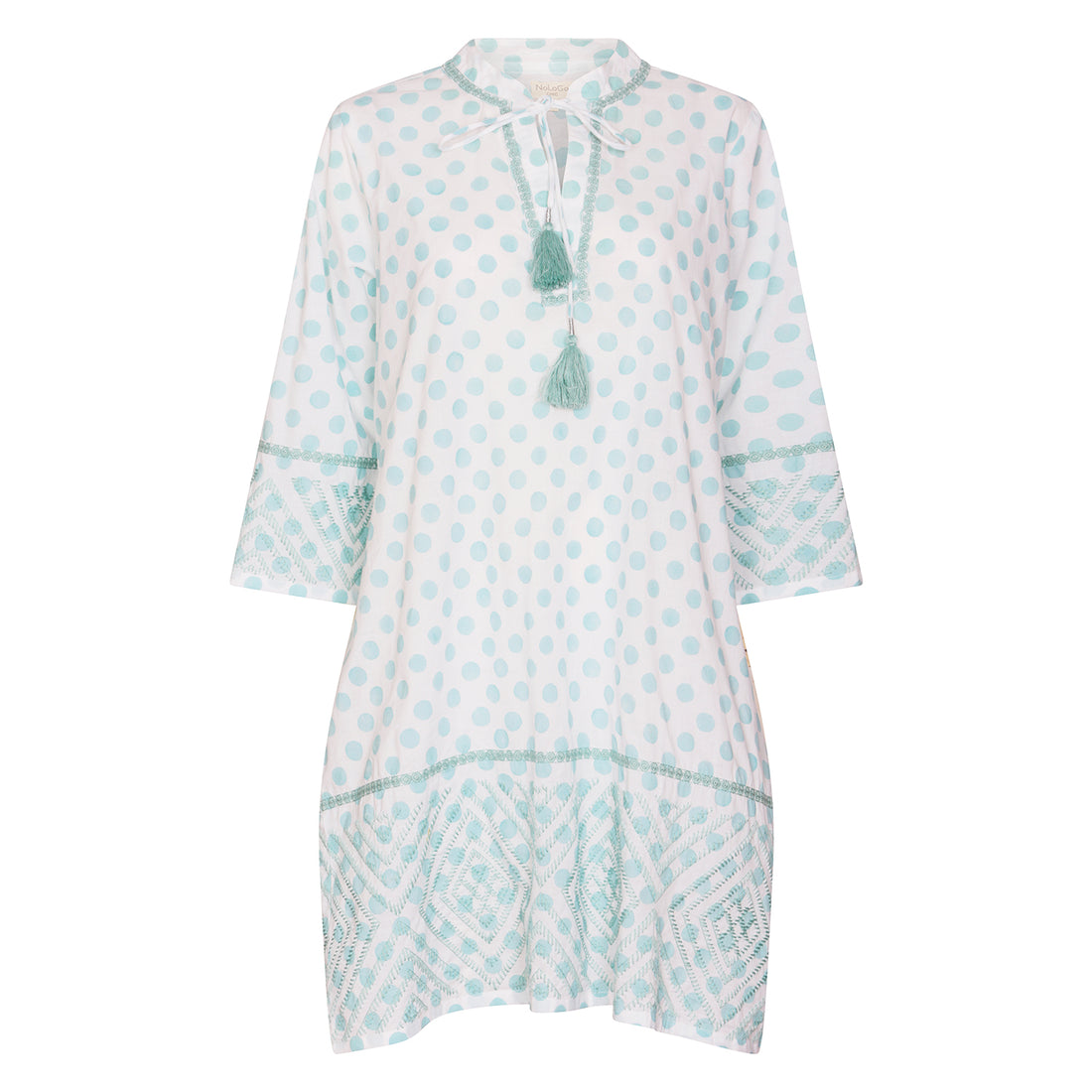 Holiday Block Dress Cotton Blue
