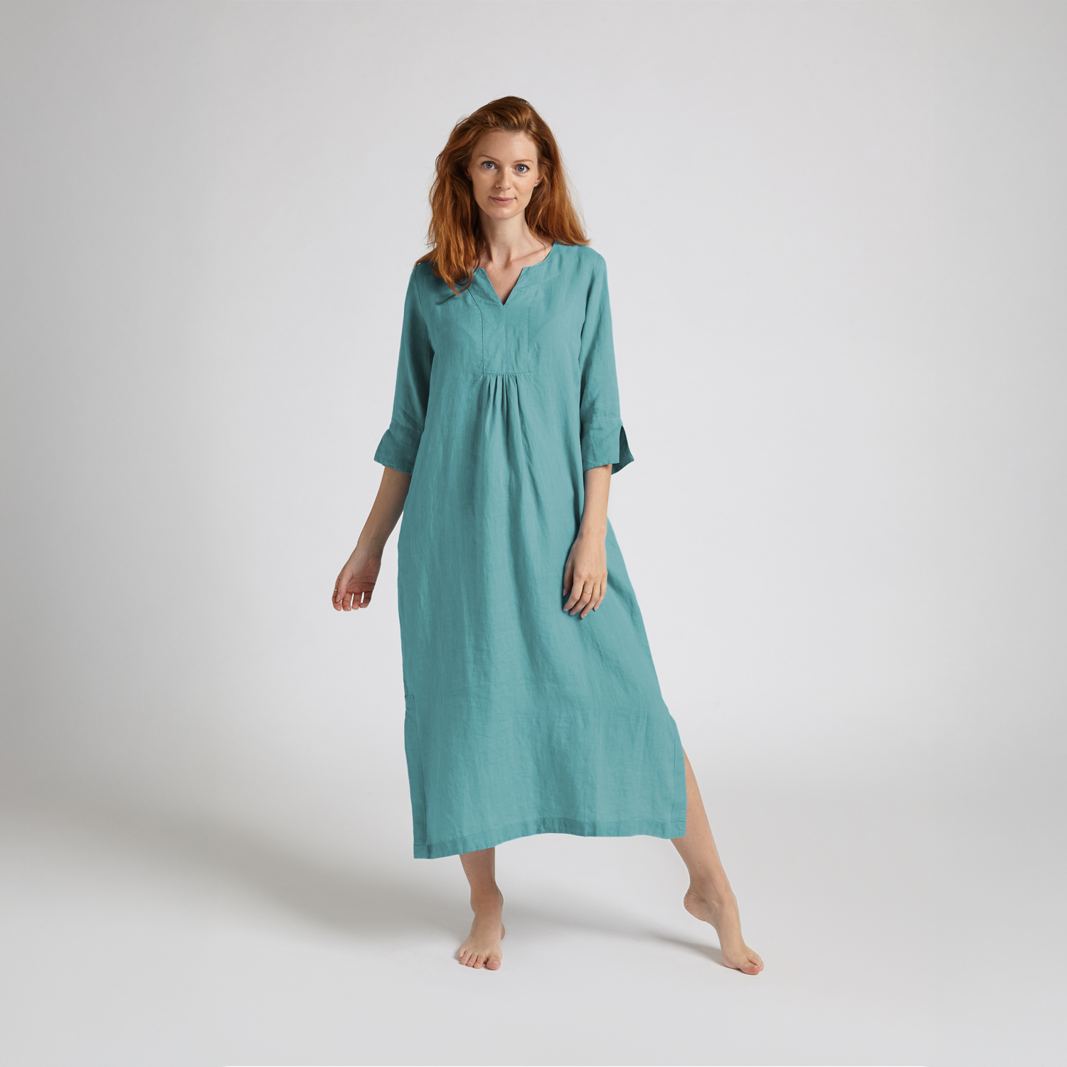 Life Style Linen Maxi Dress - Smoke