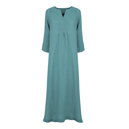 Life Style Linen Maxi Dress - Smoke