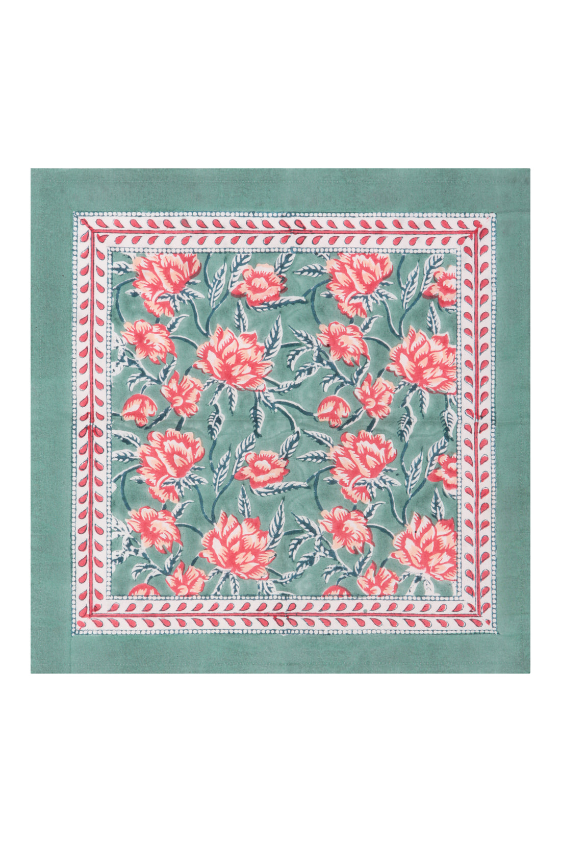 Napkins Pine X 4 Napkin Set Cotton Green One Size