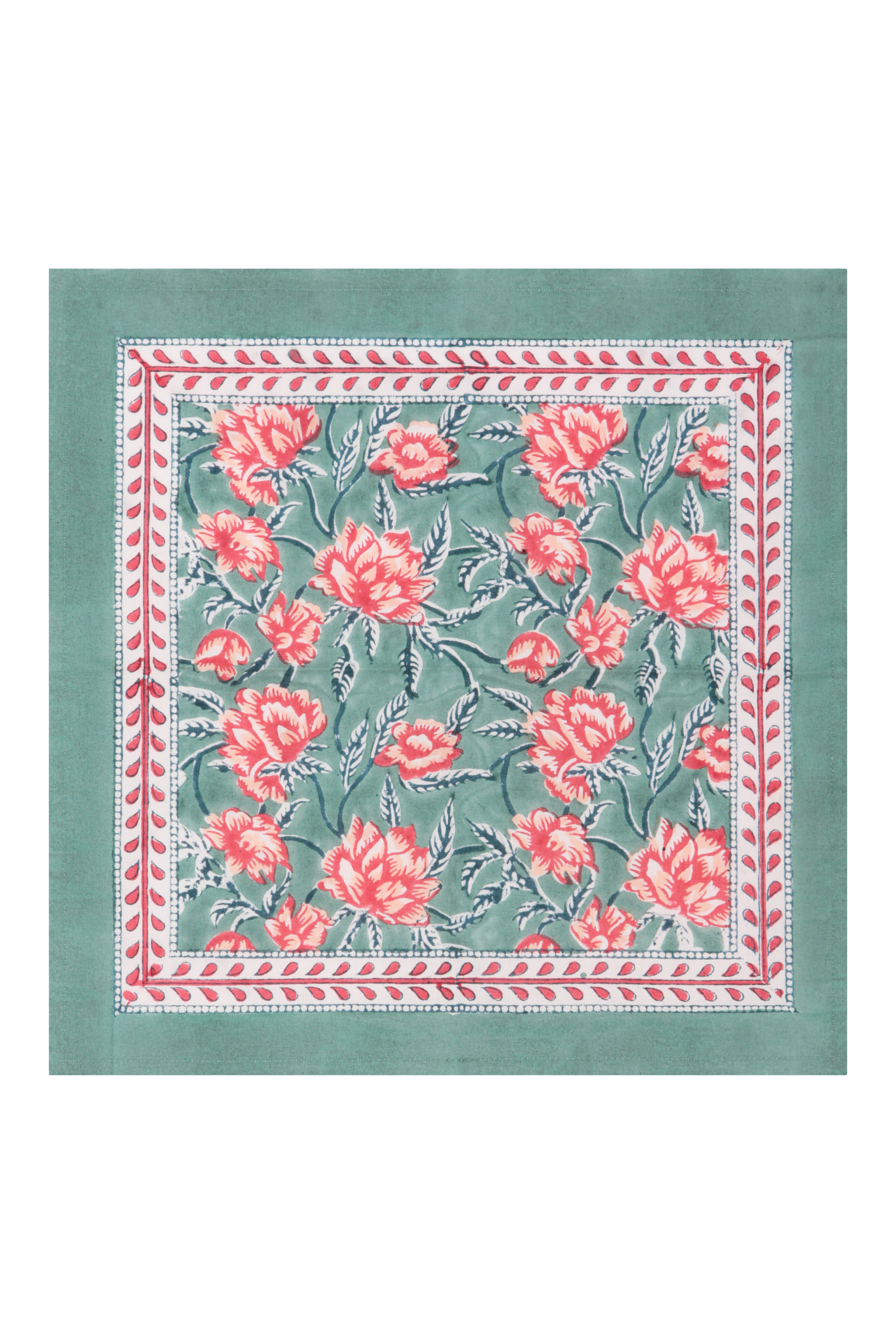 Napkins Pine X 4 Napkin Set Cotton Green One Size